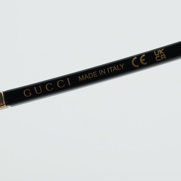 Gucci GG1273O 001 Eyeglasses Black/Gold 56mm Rectangle Frame - Picture 9 of 12